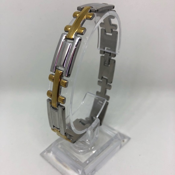 Other - Stainless steel men silver and gold bracelet
